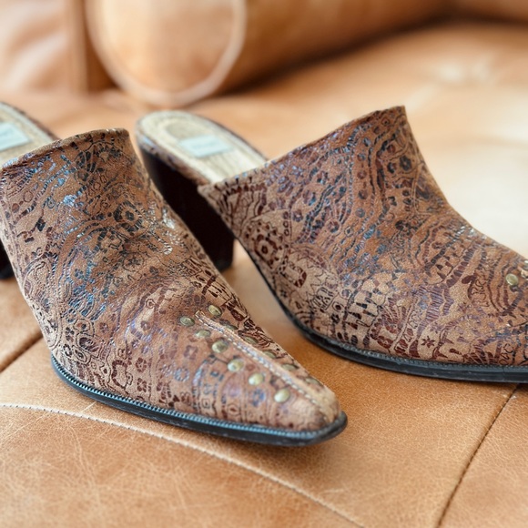 Vintage Shoes - tan leather - Size 8.5 - unique design - Picture 5 of 9